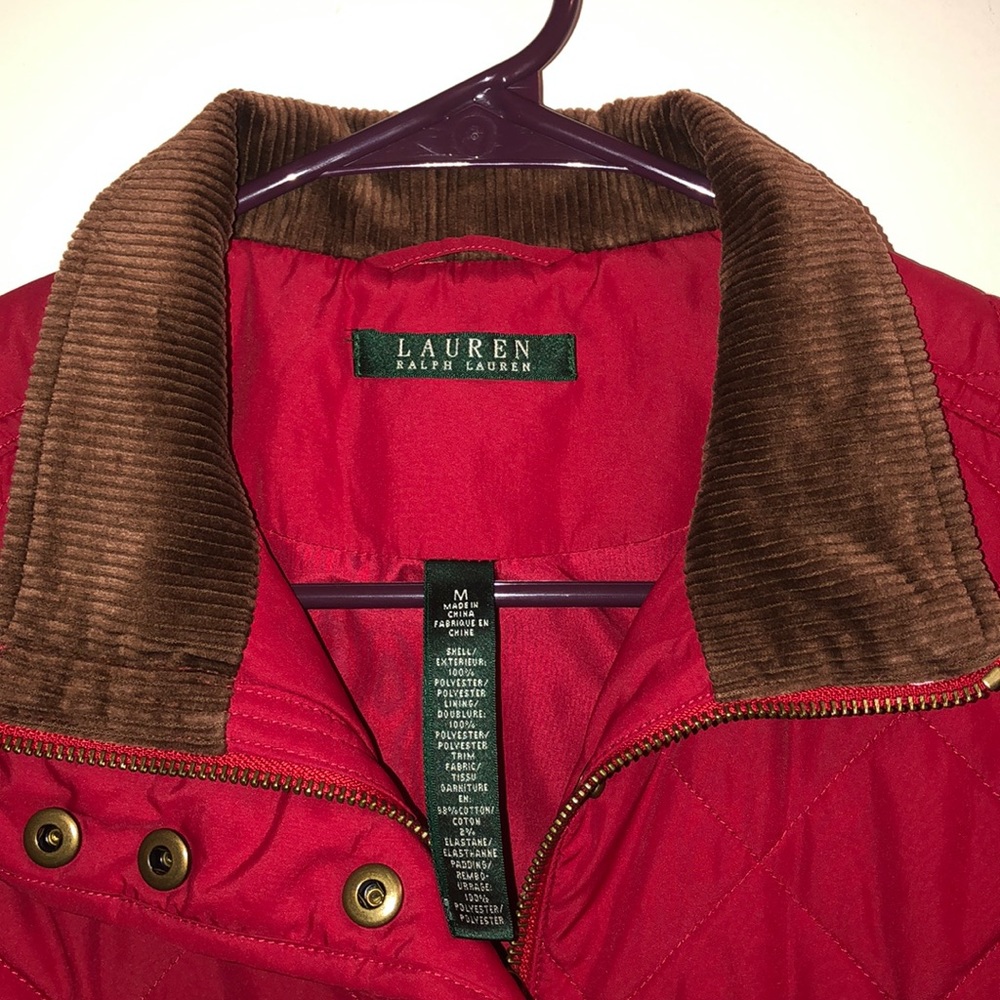 Red Vintage LAUREN by Ralph Lauren Vest - Picture 2 of 4